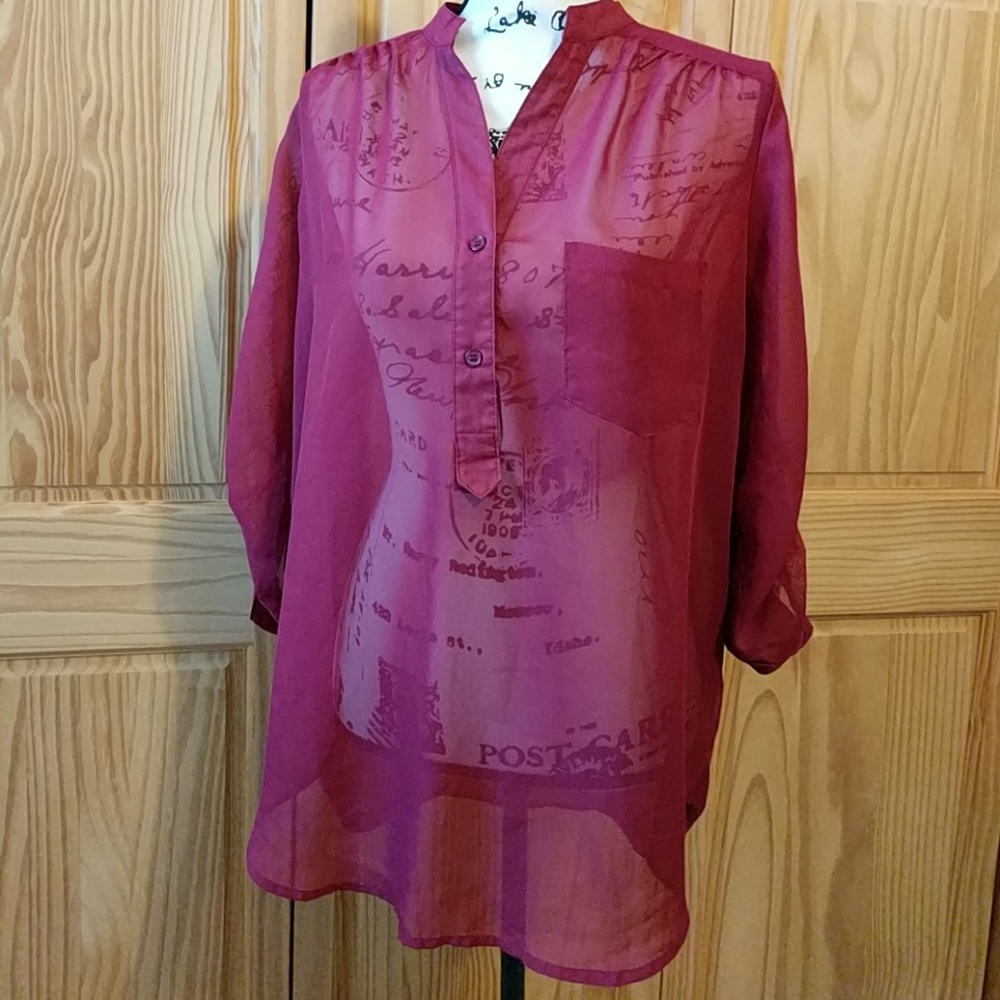 Sheer layering top